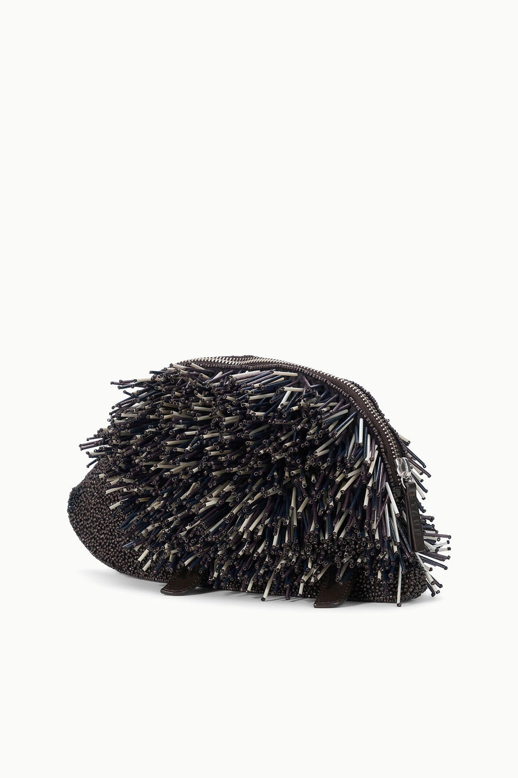 Staud Porcupine Clutch Black Beaded Multi