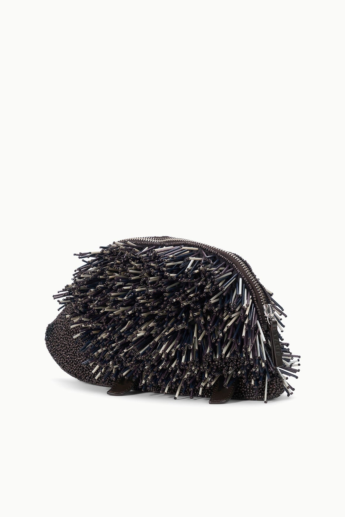 Staud Porcupine Clutch Black Beaded Multi