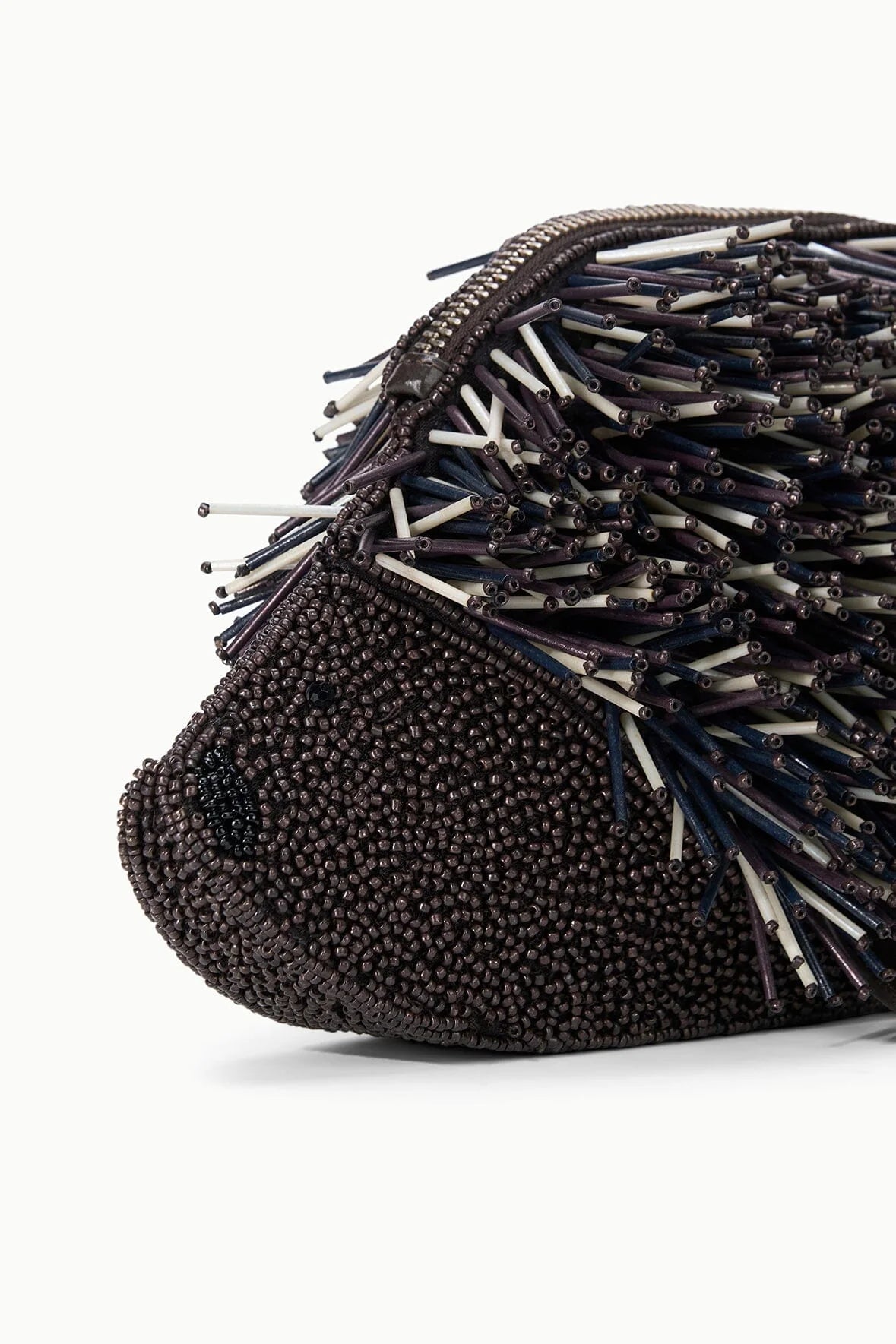 Staud Porcupine Clutch Black Beaded Multi
