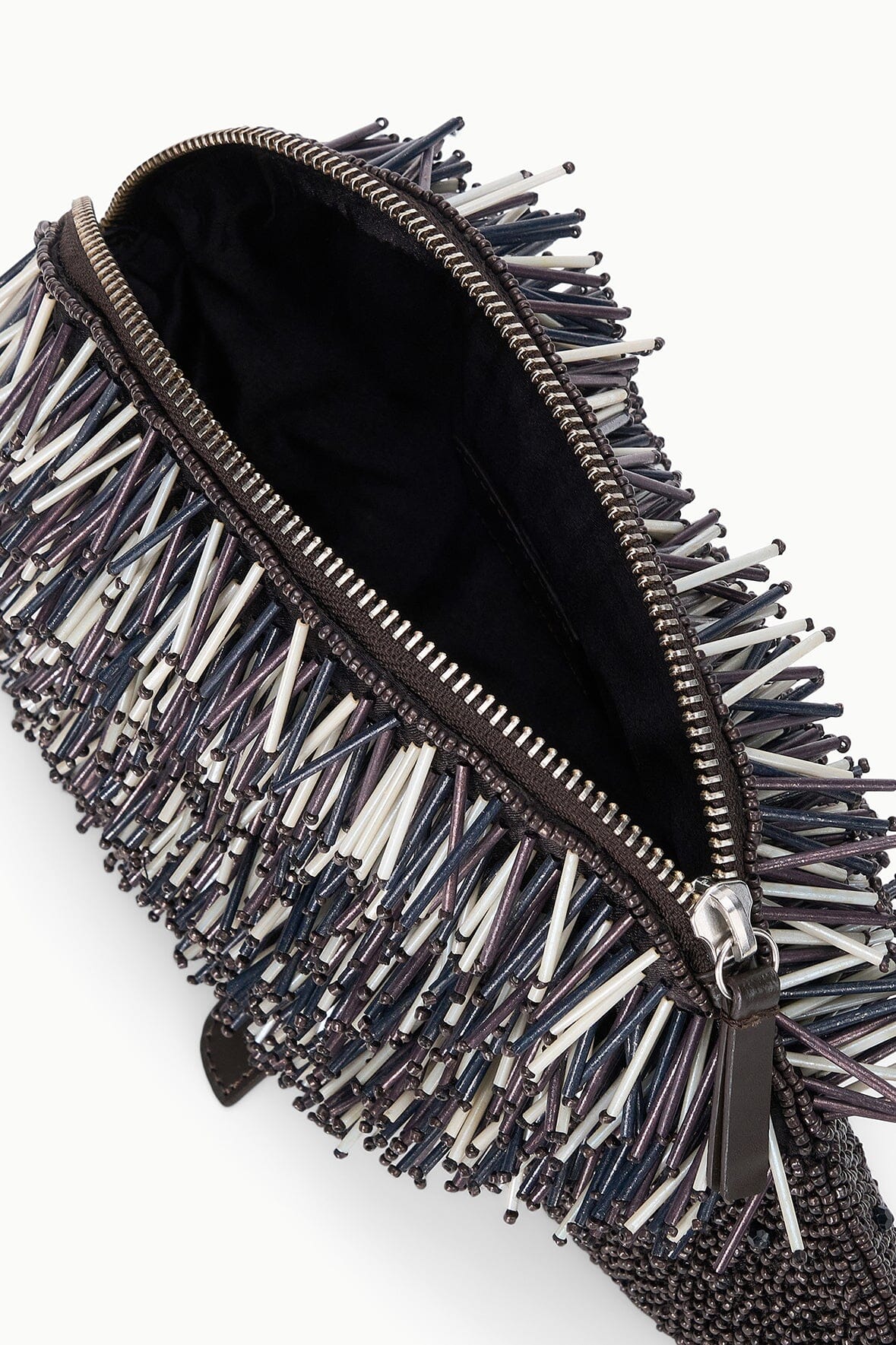Staud Porcupine Clutch Black Beaded Multi