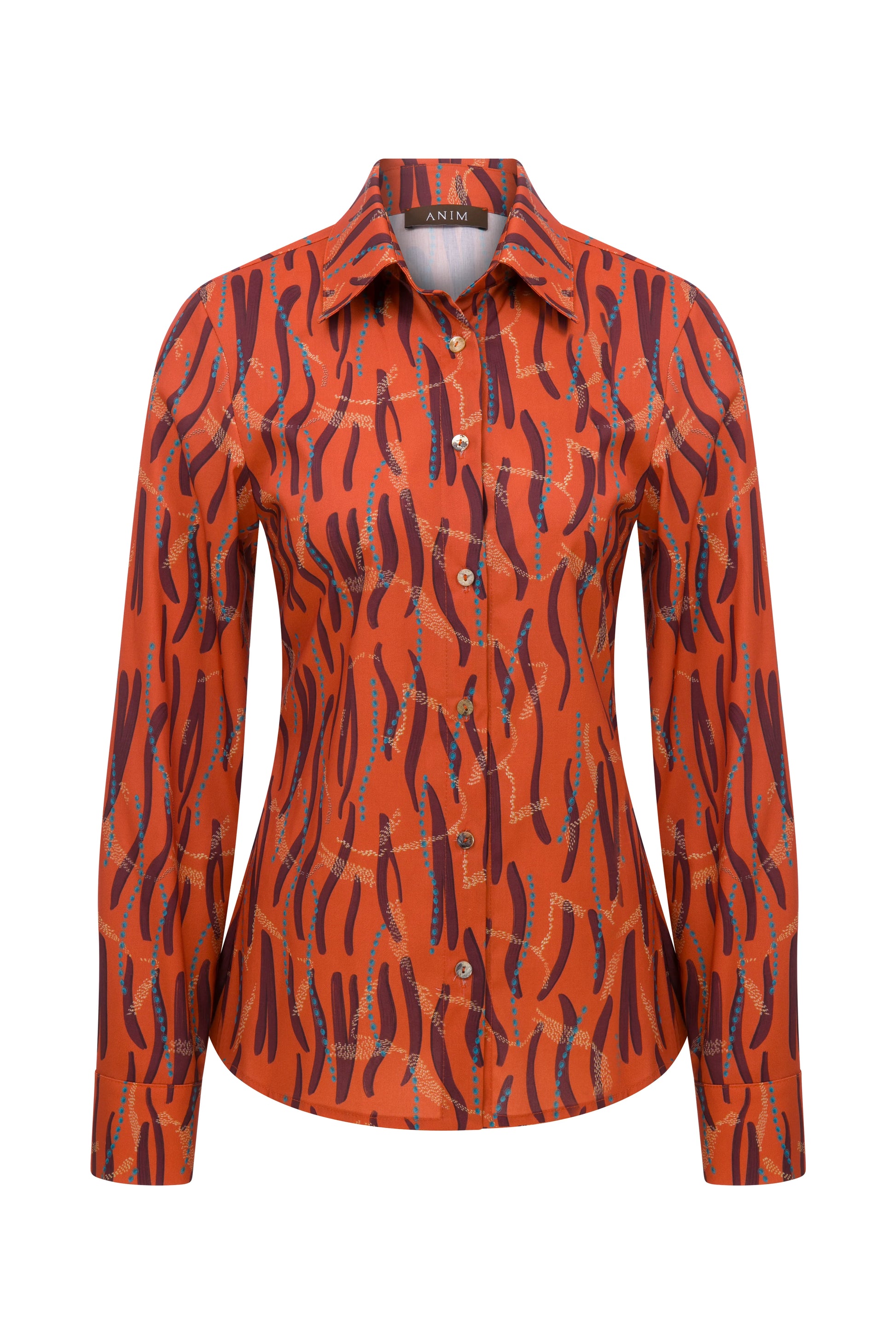 ANIM Hafz Printed Long Sleeved Button Down