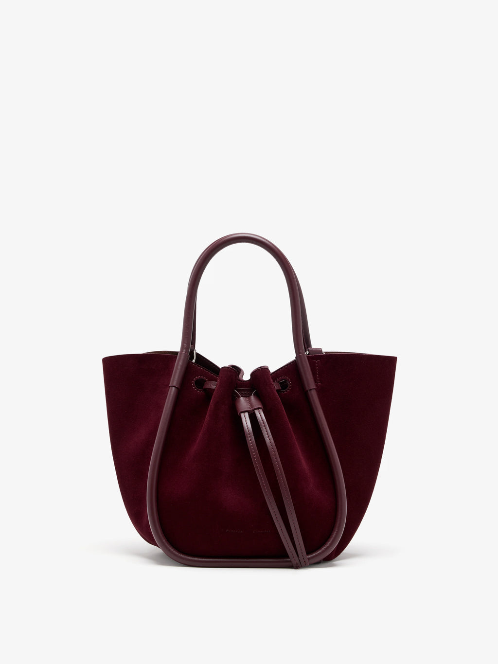 Proenza Schouler Small Ruched Tote in Soft Suede - Oxblood