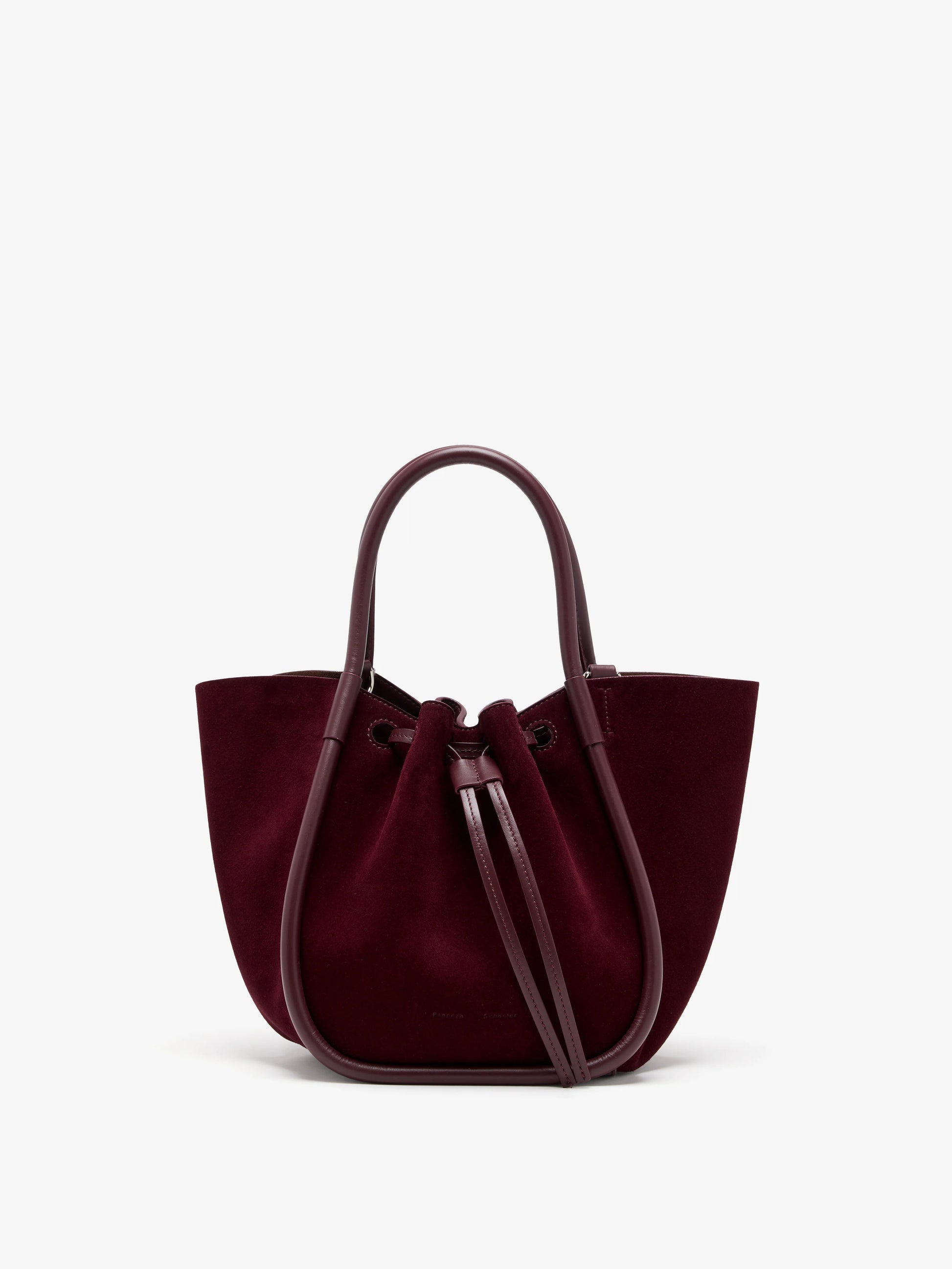 Proenza Schouler Small Ruched Tote in Soft Suede - Oxblood