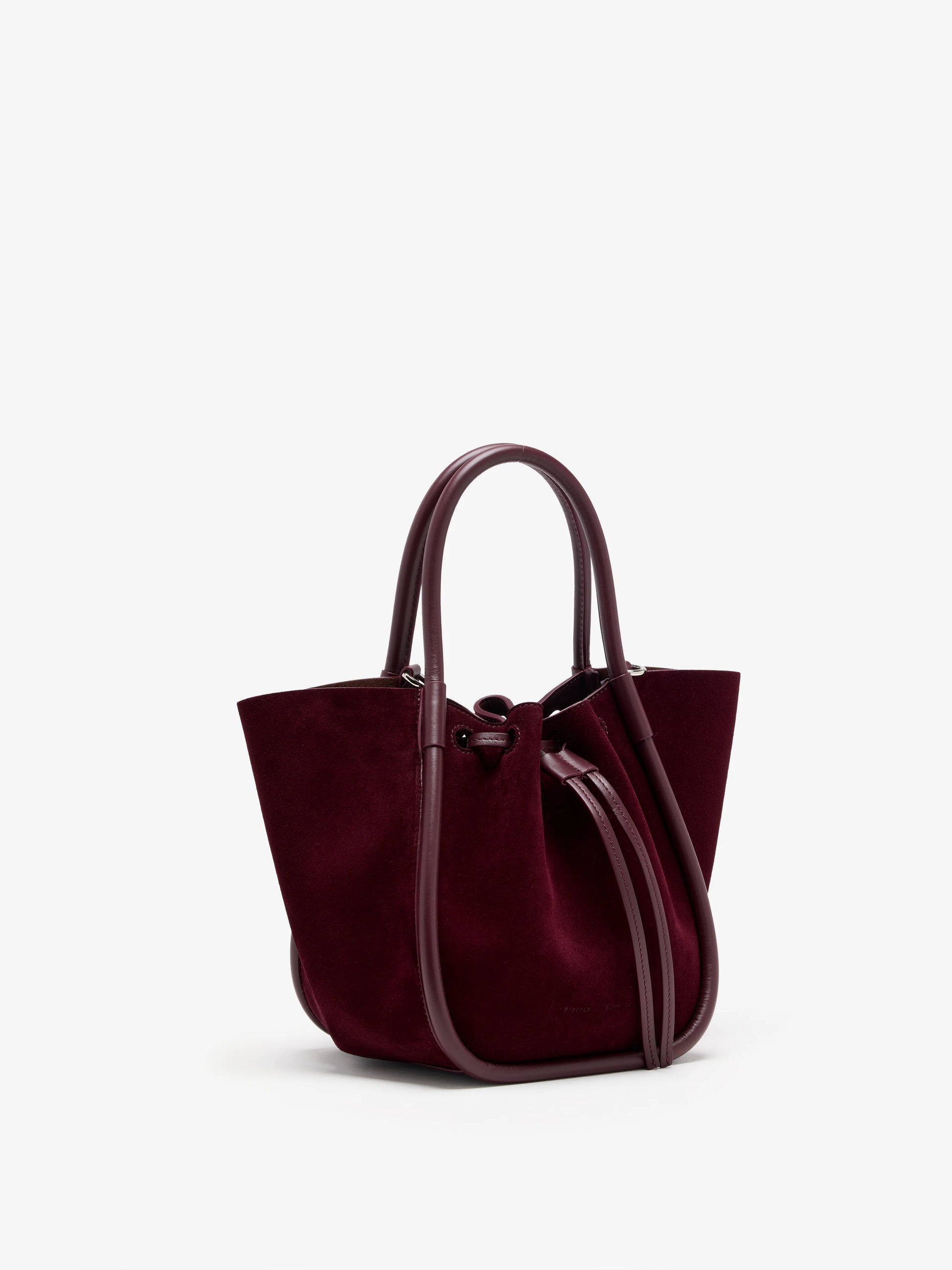 Proenza Schouler Small Ruched Tote in Soft Suede - Oxblood