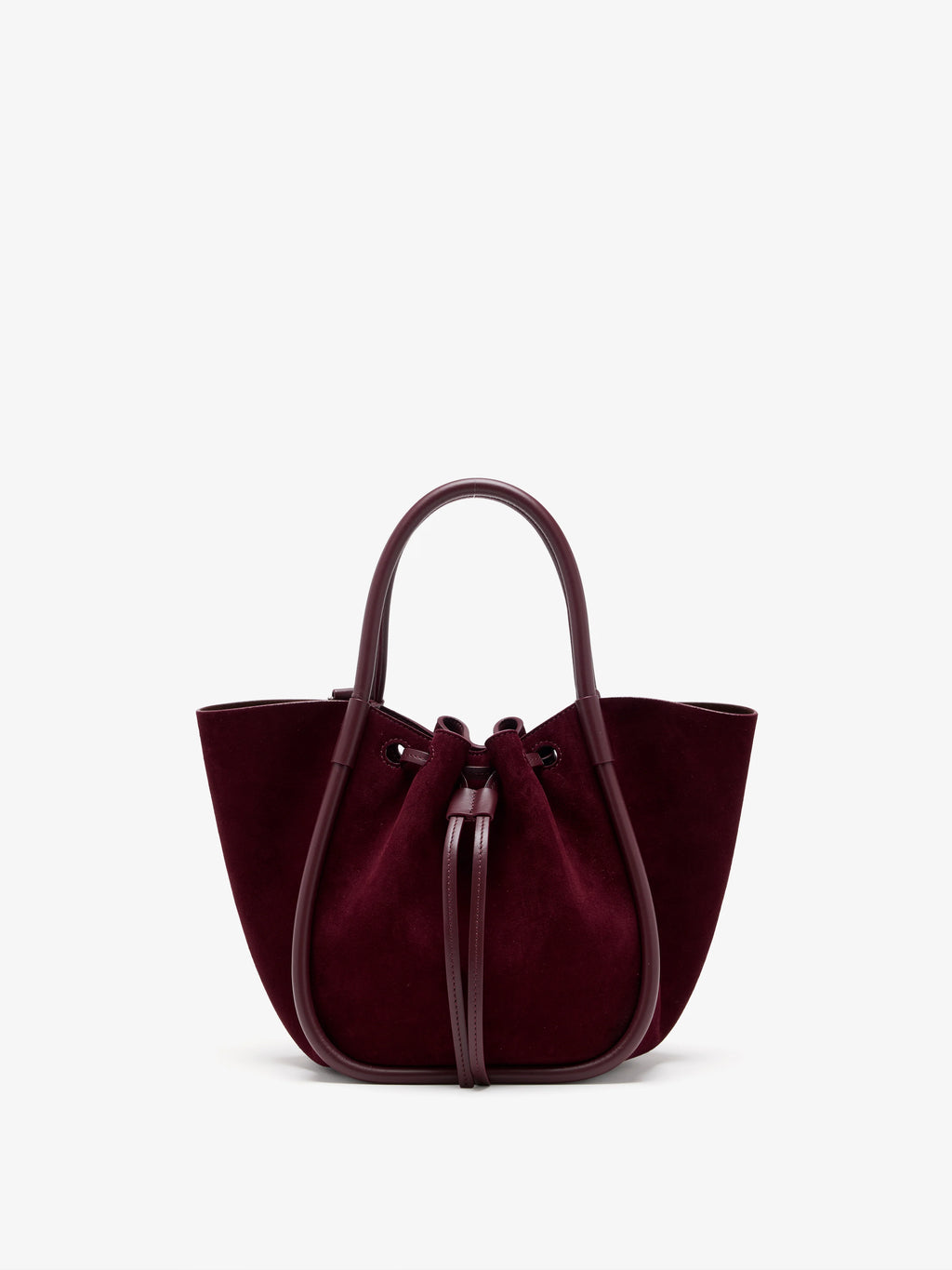 Proenza Schouler Small Ruched Tote in Soft Suede - Oxblood