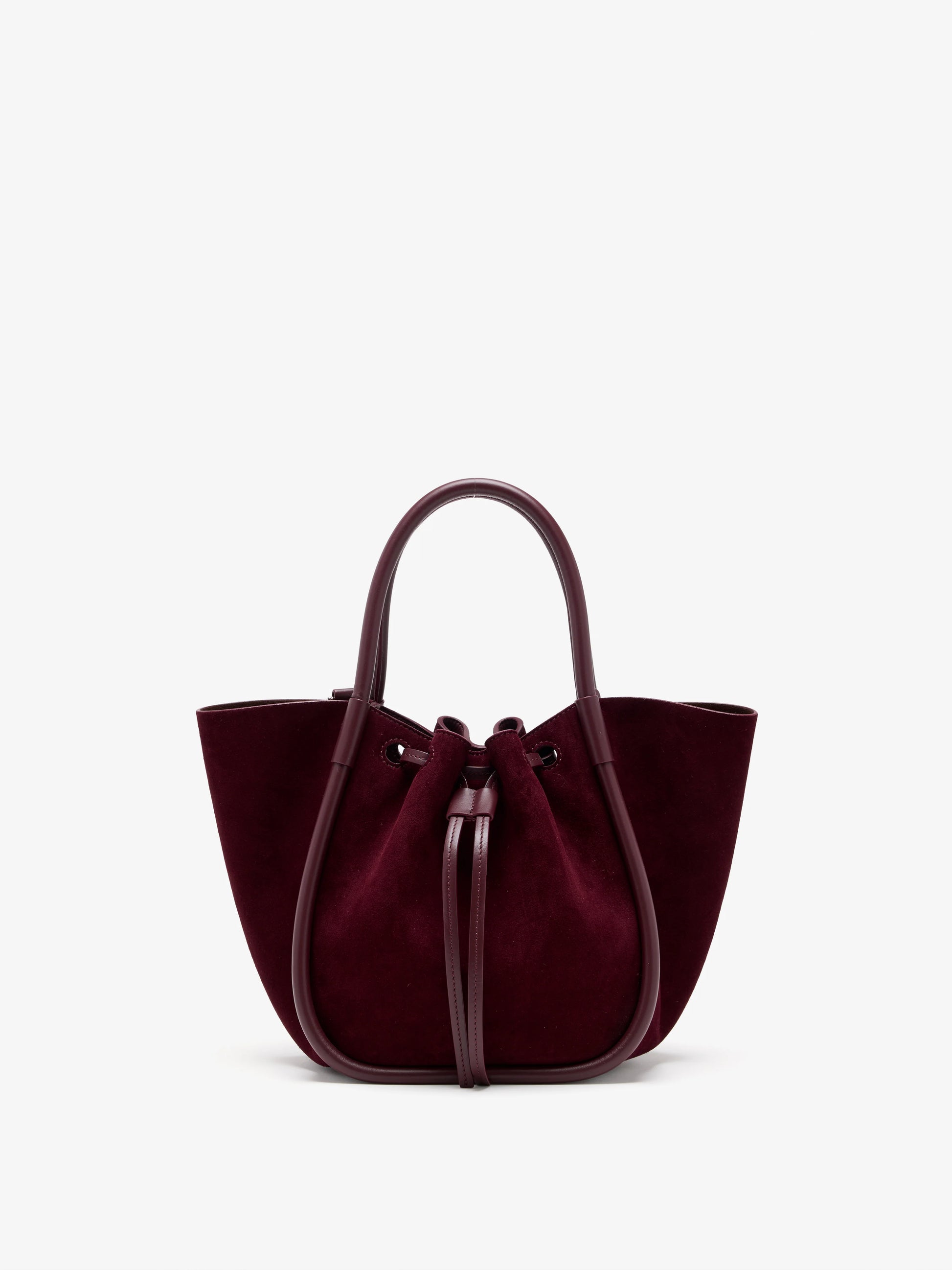 Proenza Schouler Small Ruched Tote in Soft Suede - Oxblood