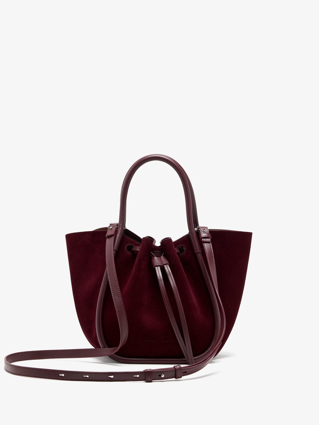 Proenza Schouler Small Ruched Tote in Soft Suede - Oxblood