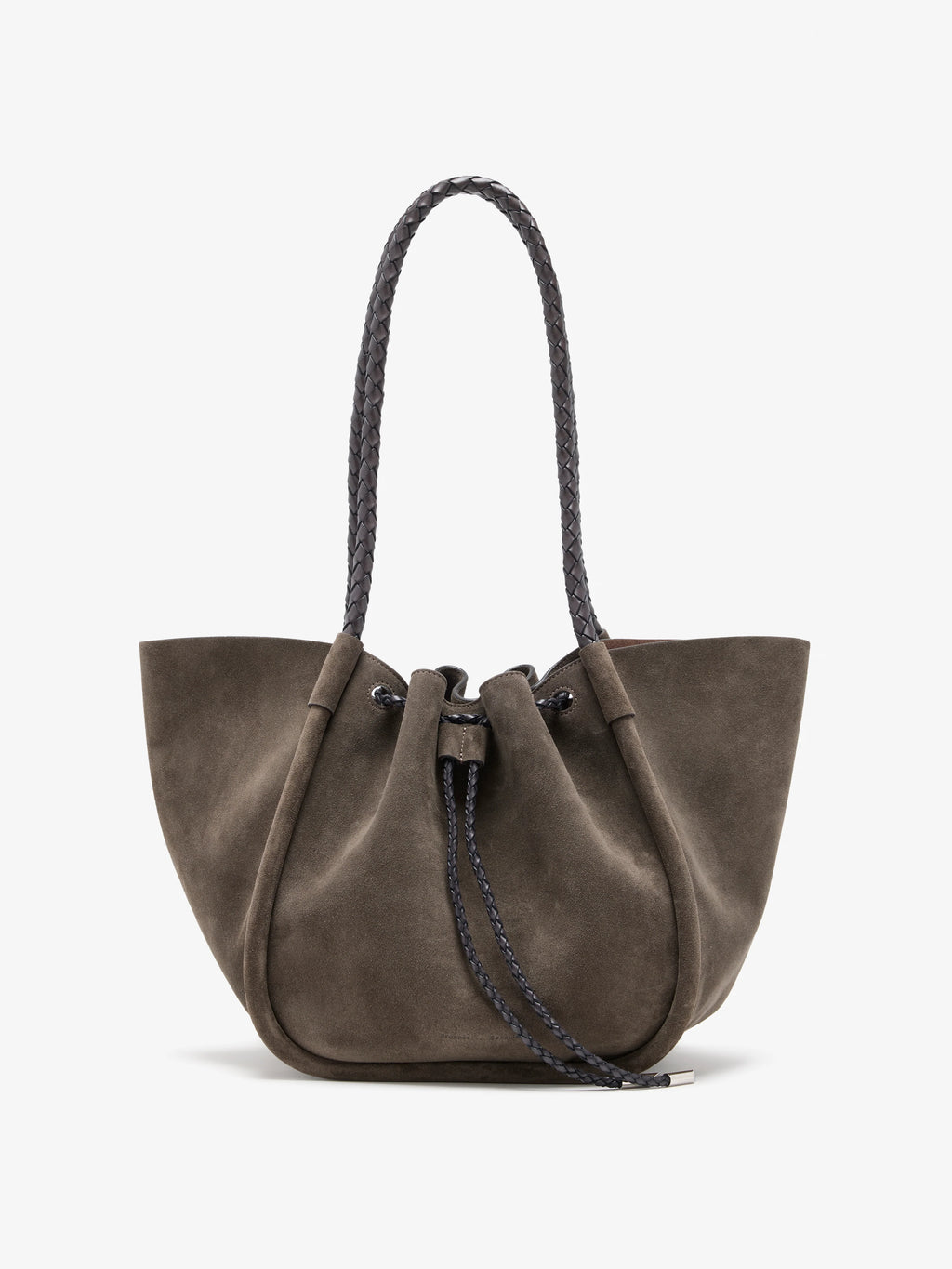 Proenza Schouler Large Ruched Tote in Suede and Braided Calf