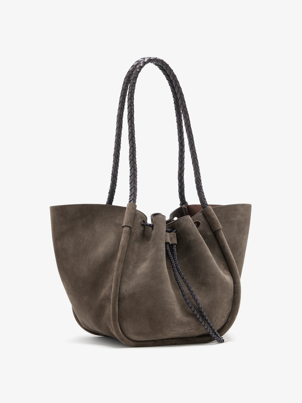 Proenza Schouler Large Ruched Tote in Suede and Braided Calf