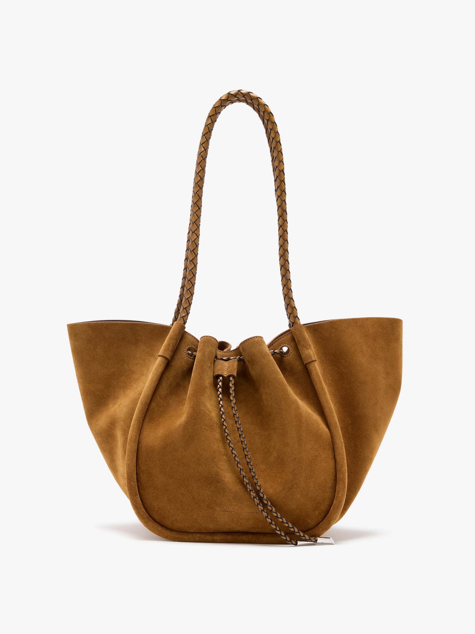 Proenza Schouler Large Ruched Tote in Suede and Braided Calf