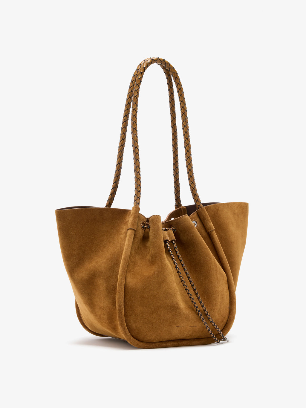 Proenza Schouler Large Ruched Tote in Suede and Braided Calf