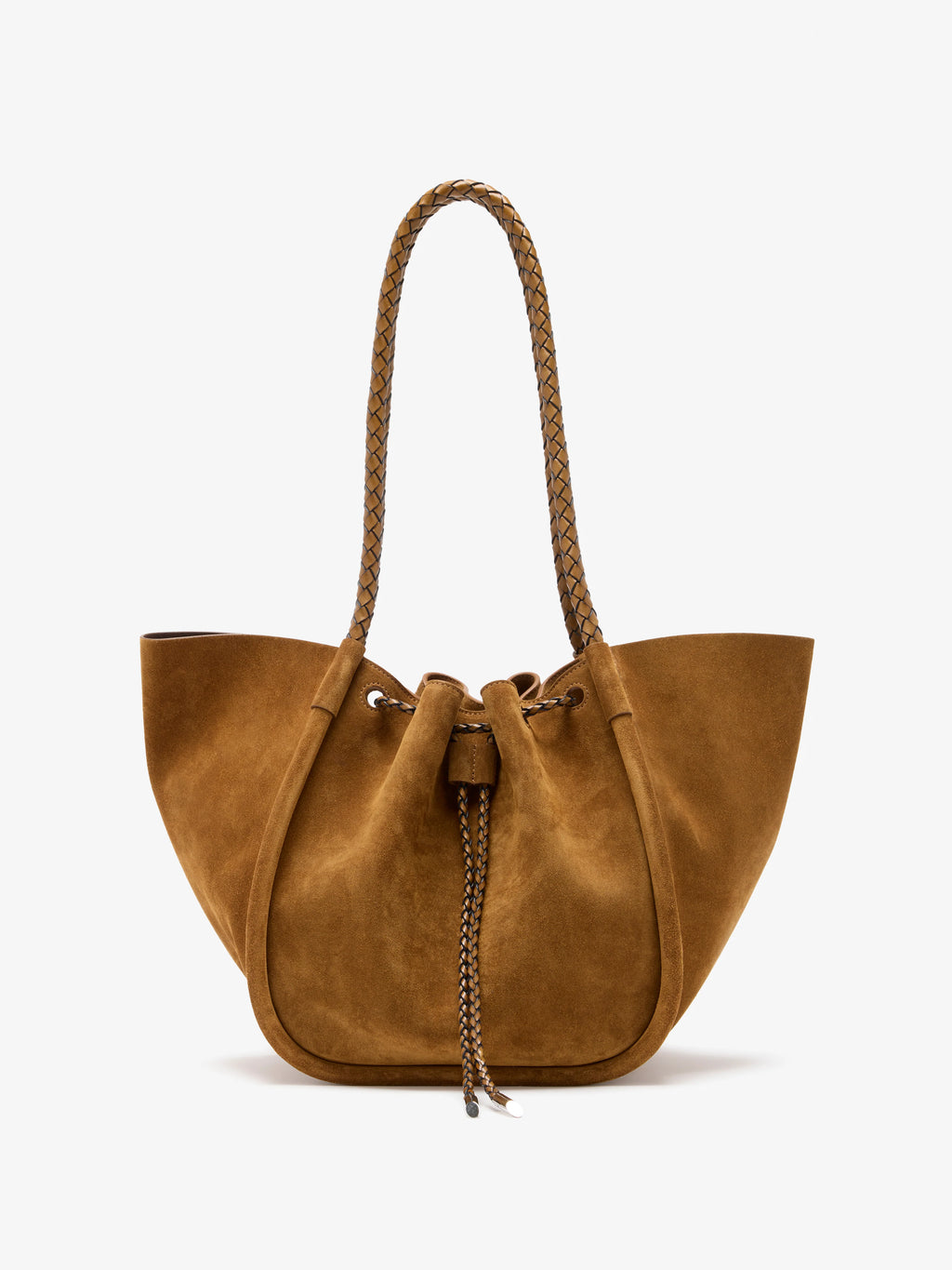 Proenza Schouler Large Ruched Tote in Suede and Braided Calf