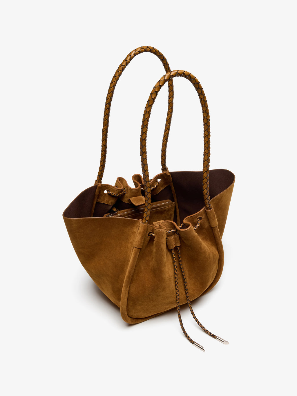 Proenza Schouler Large Ruched Tote in Suede and Braided Calf