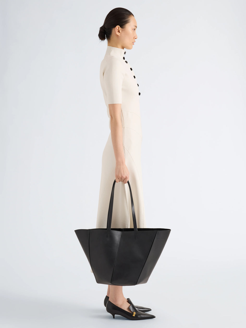 Proenza Schouler Hex Tote in Smooth Calf - Black
