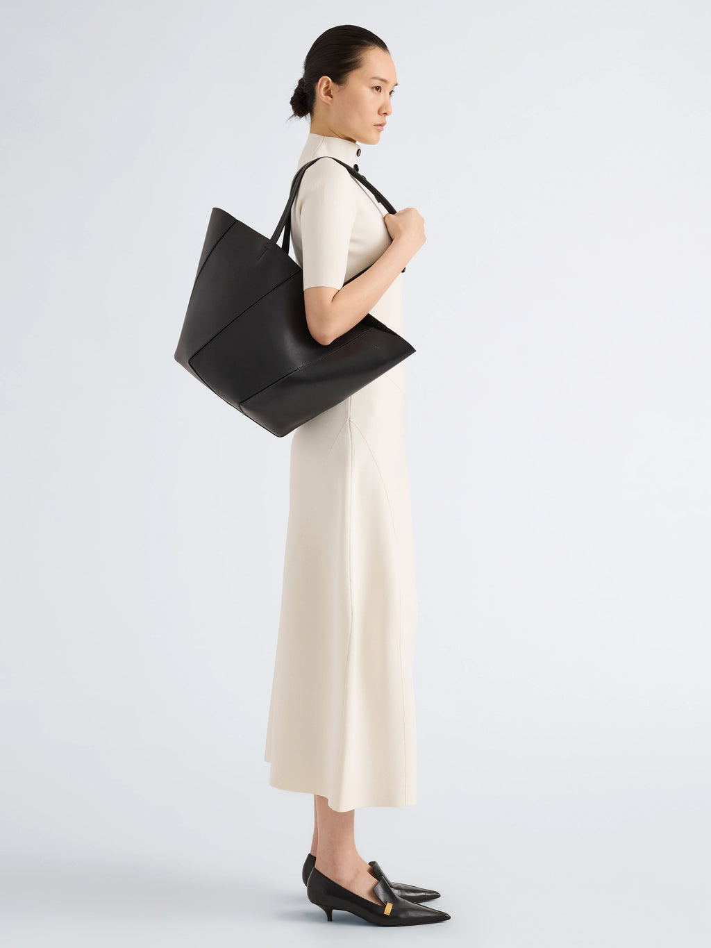 Proenza Schouler Hex Tote in Smooth Calf - Black