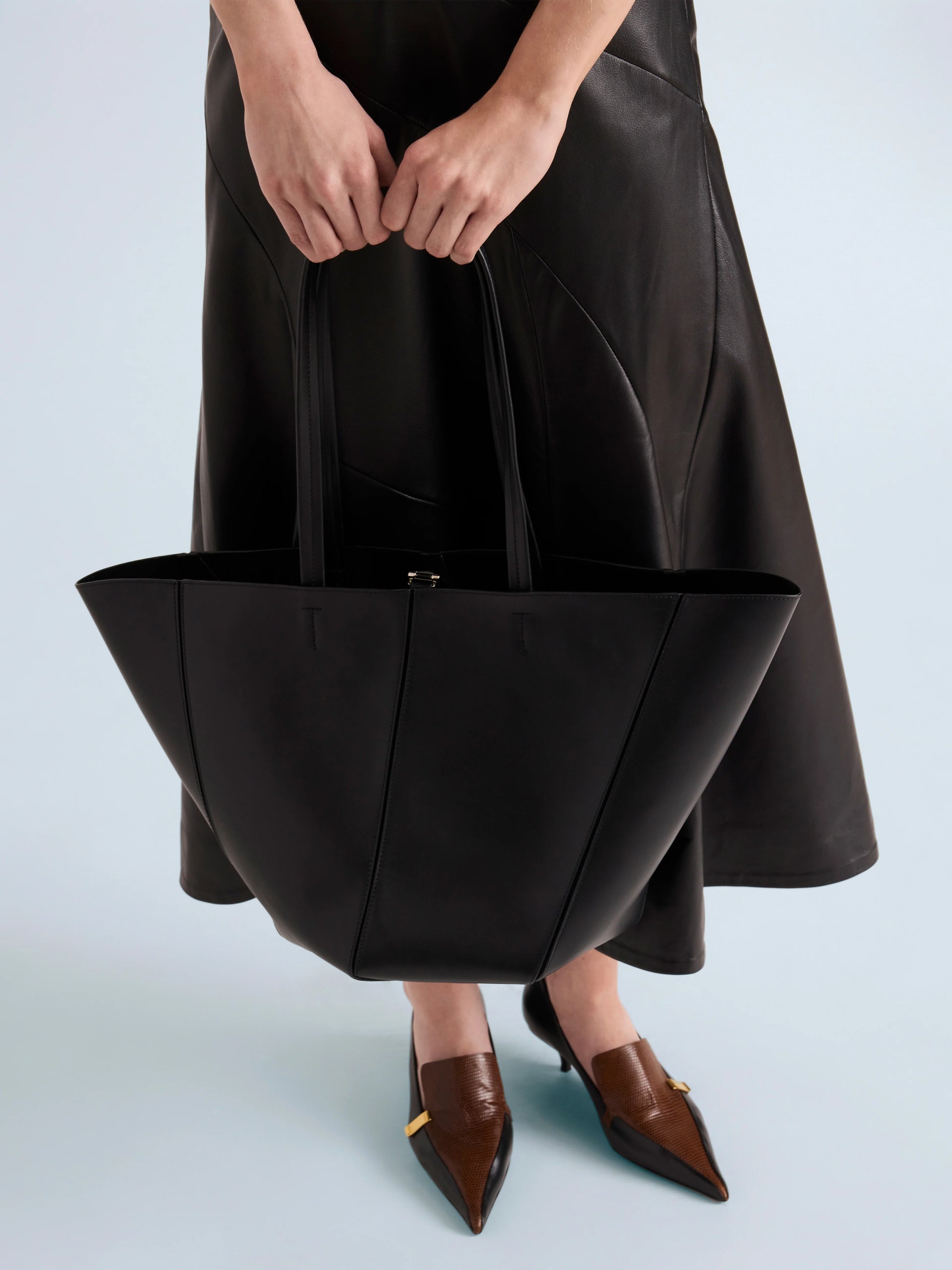 Proenza Schouler Hex Tote in Smooth Calf - Black