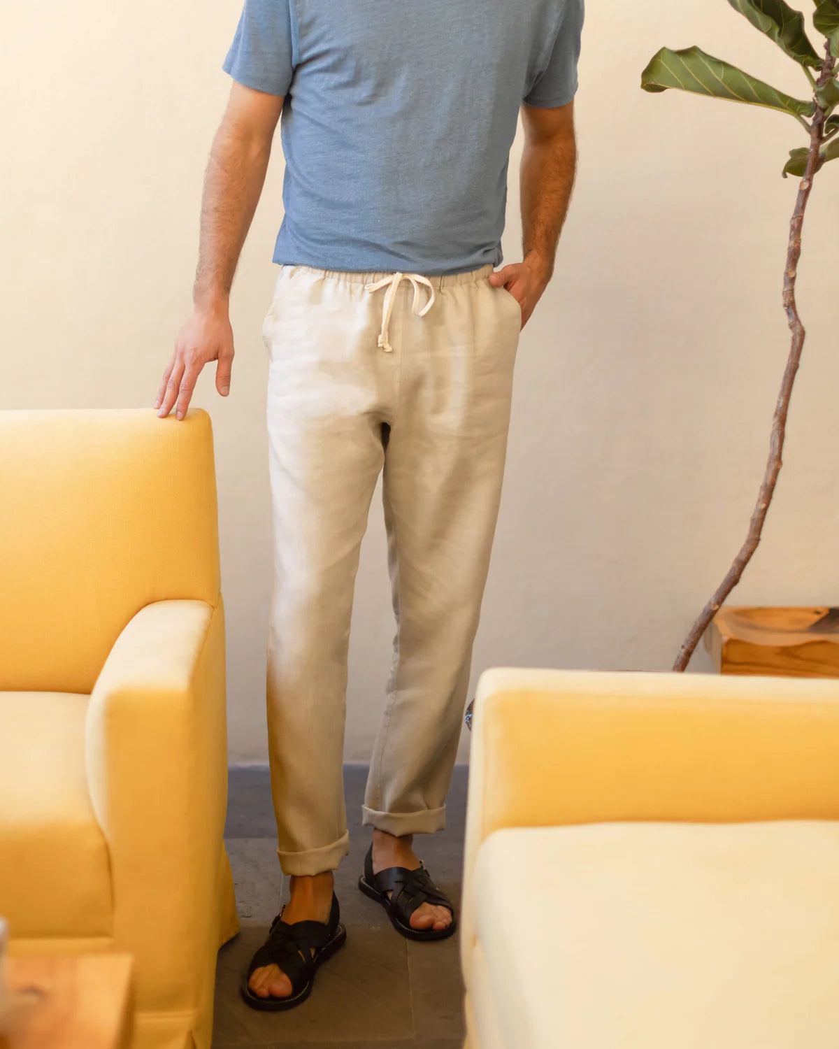 Alex Crane Bo Pants - Bone