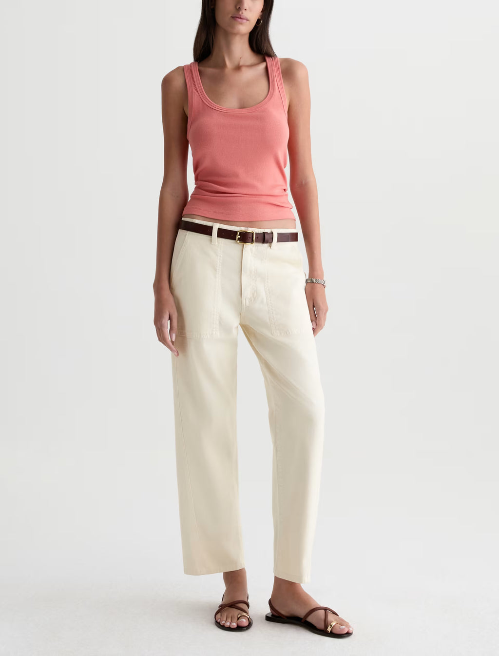 AG Analeigh Pant Mid-Rise Utility - Opal Stone