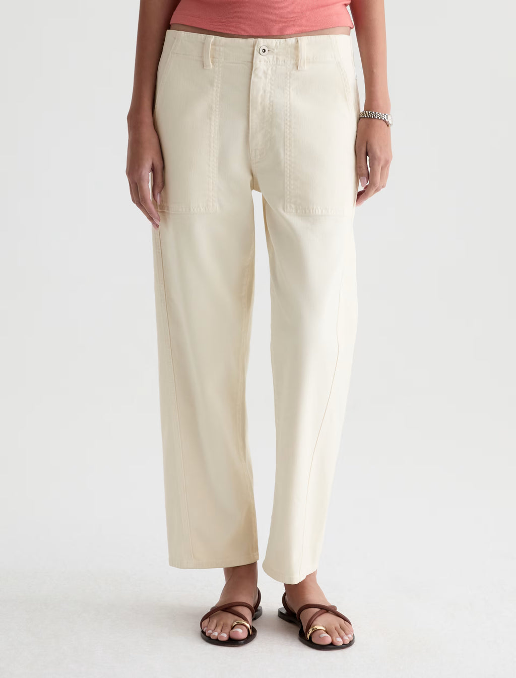 AG Analeigh Pant Mid-Rise Utility - Opal Stone