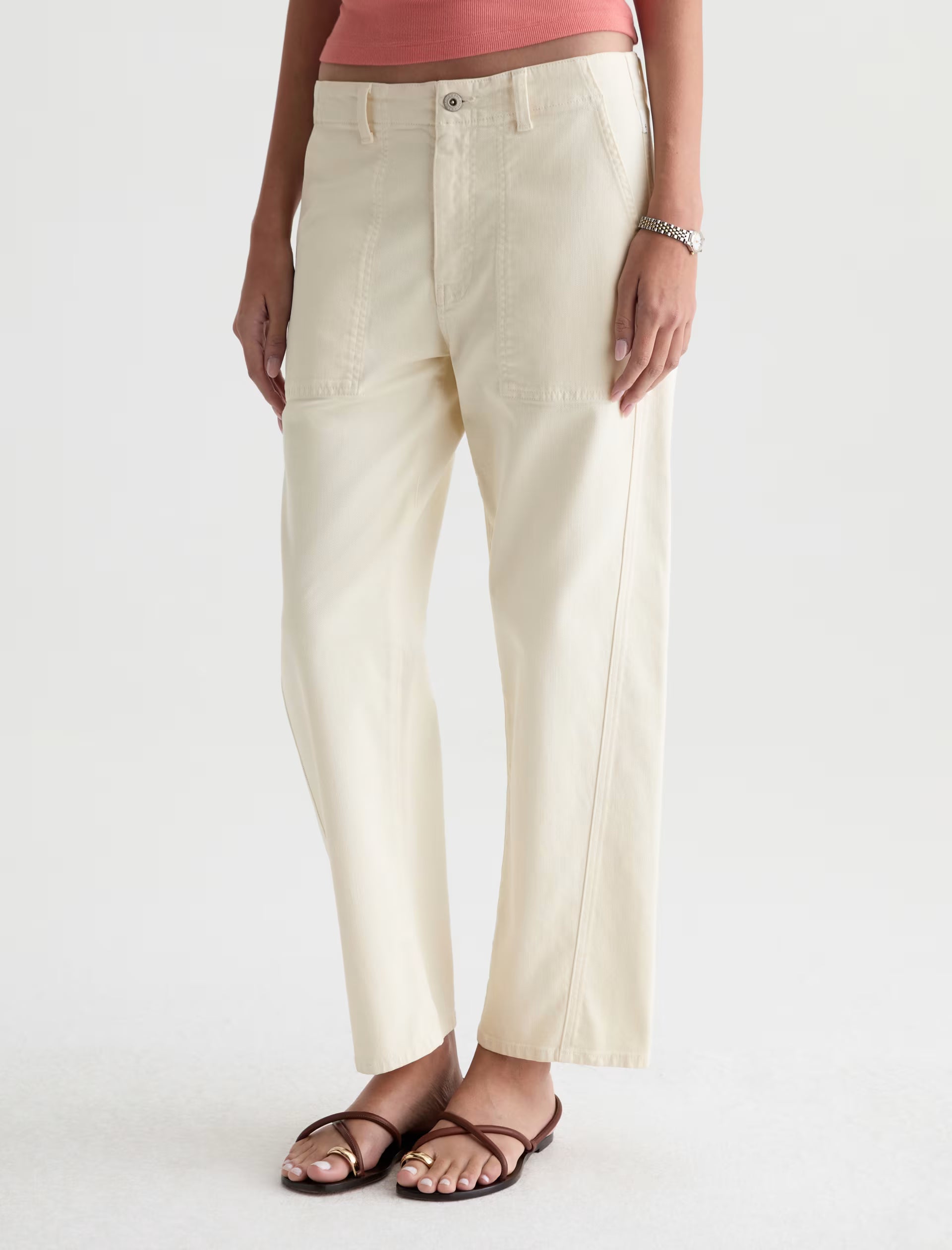 AG Analeigh Pant Mid-Rise Utility - Opal Stone