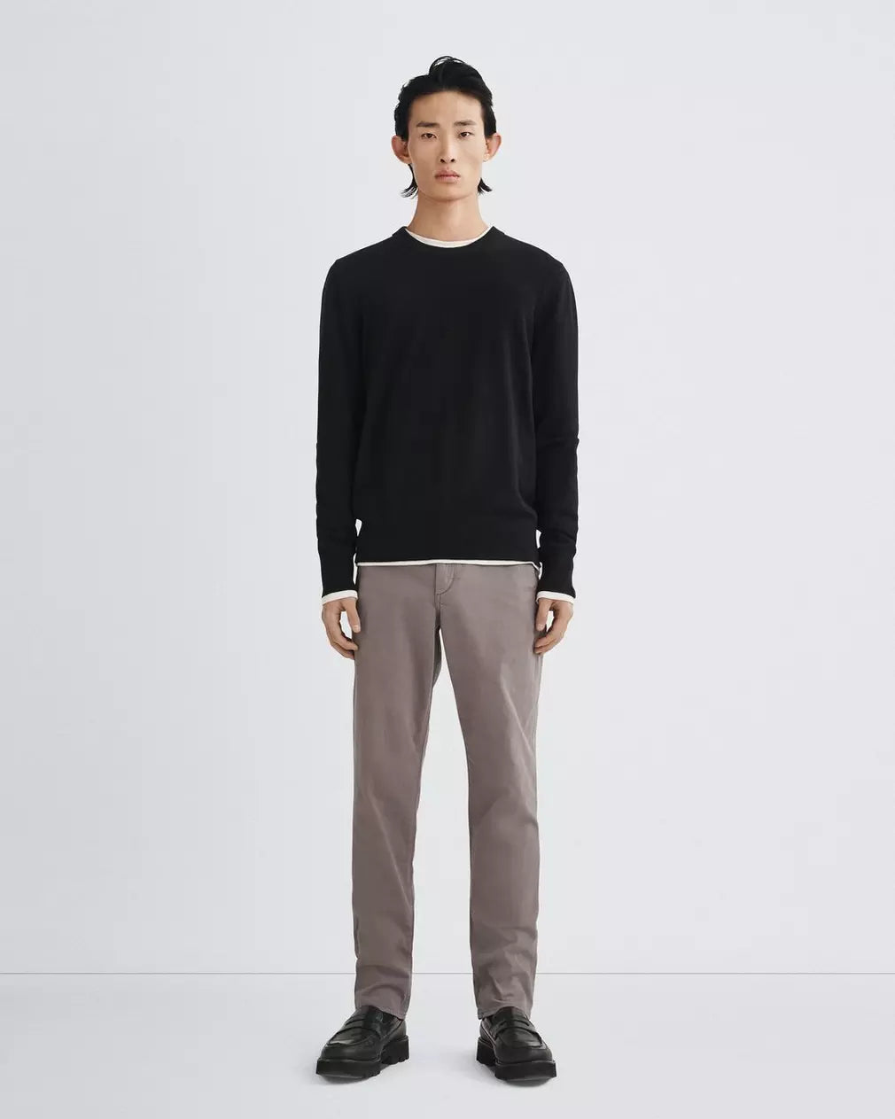 Rag & Bone Harding Cashmere Crew in Black