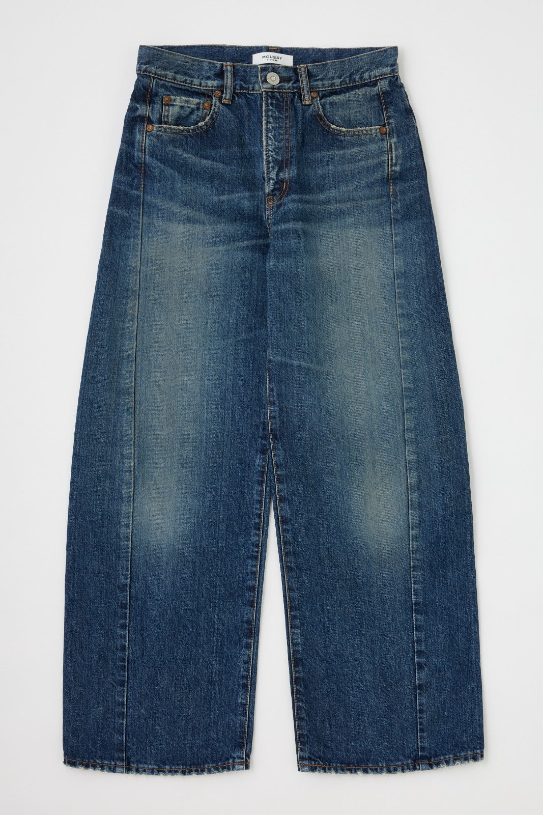 Moussy Harlem Side Line Cocoon Jeans - Dark Blue