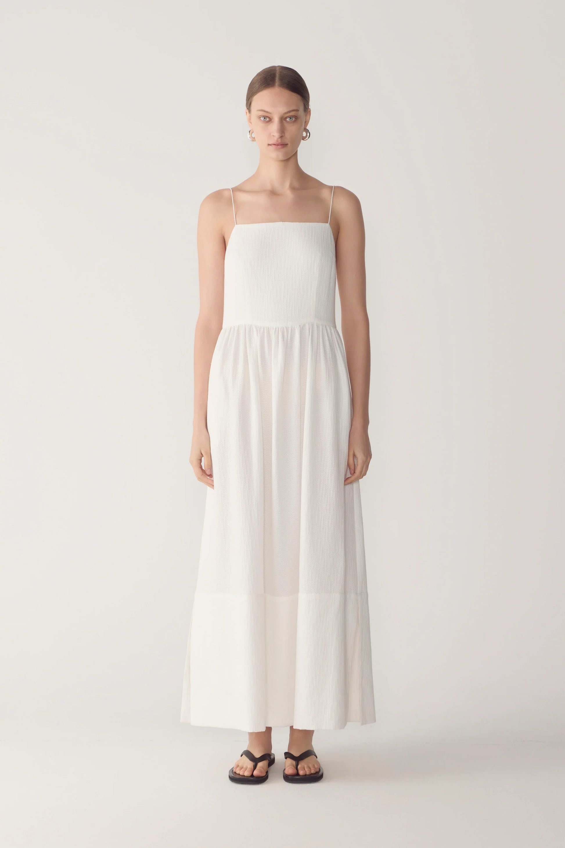 Foemina Ilka Dress - White Criss Cross Cotton
