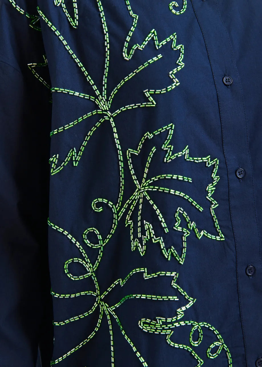 Essentiel Antwerp Navy Embellished Shirt - Navy