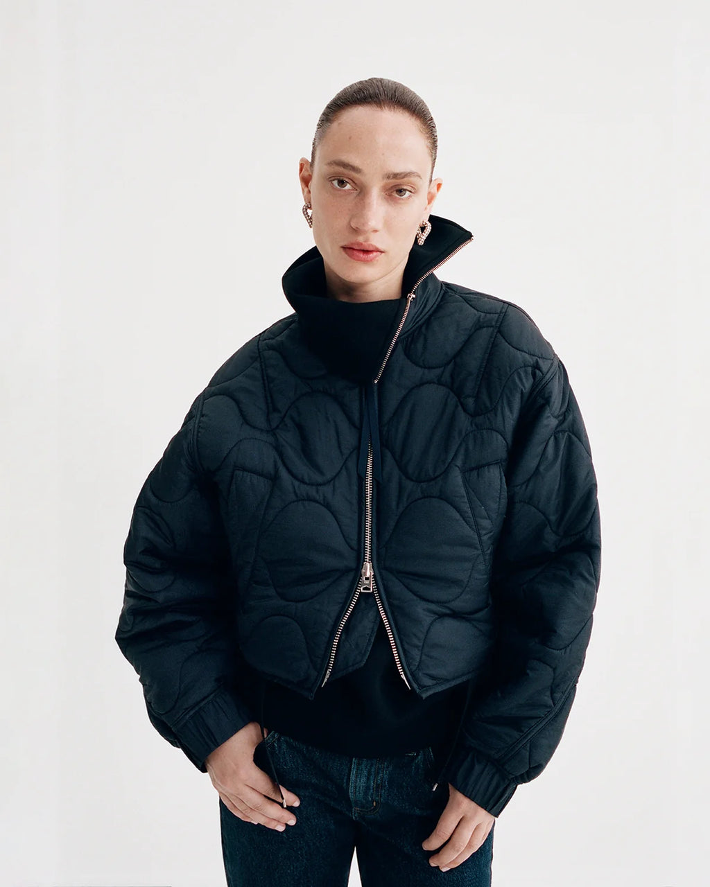 Agolde Iona Quilted Jacket - Ink