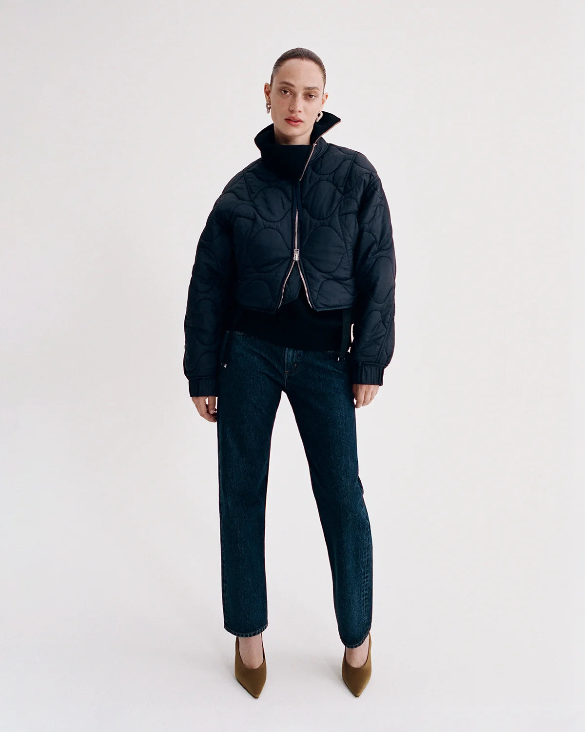 Agolde Iona Quilted Jacket - Ink
