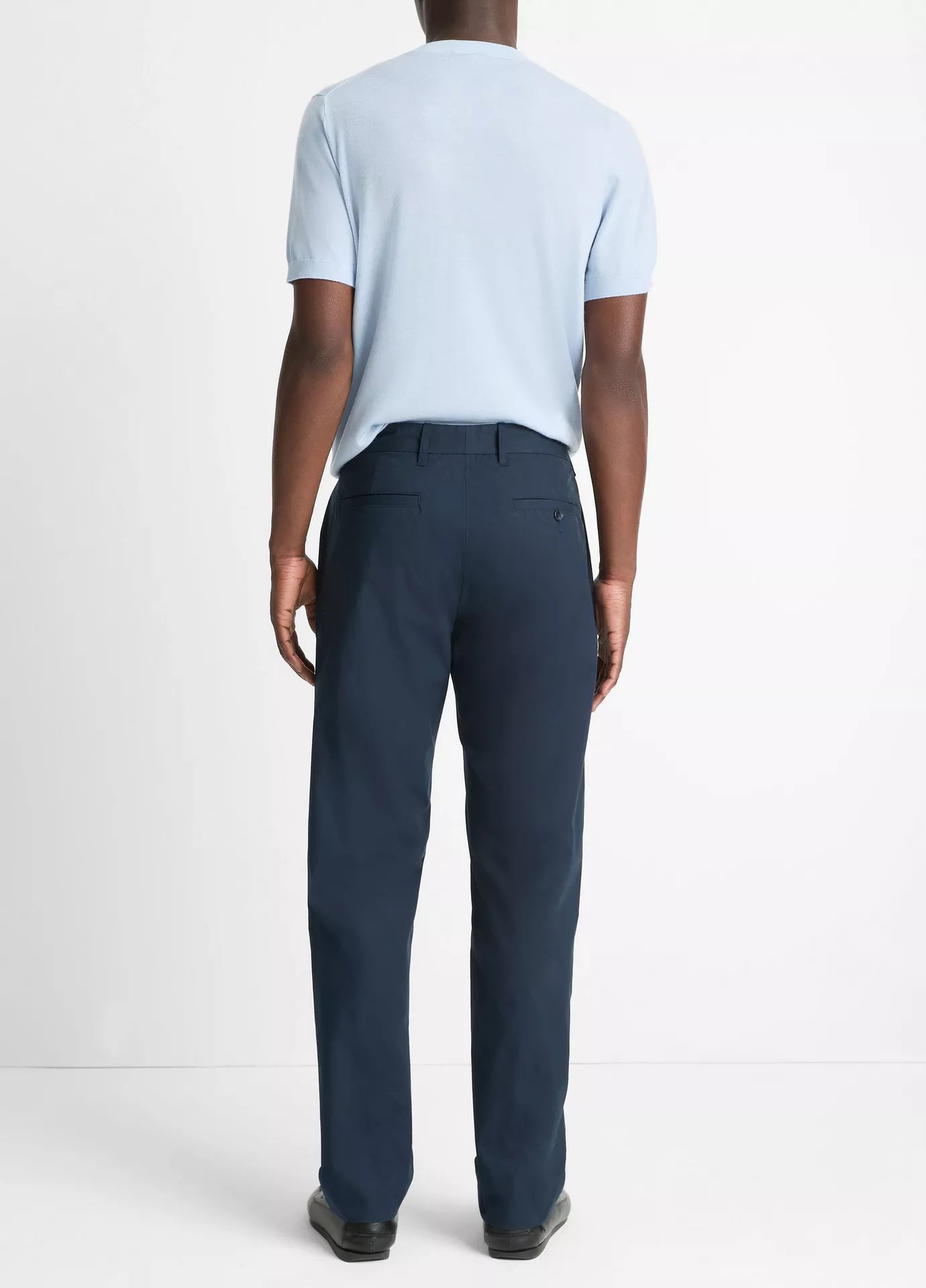 Vince Italian Cotton Extended-Tab Pant - Coastal