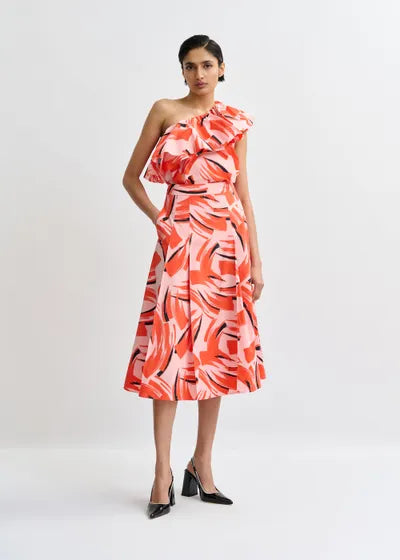 Essentiel Antwerp Jaelyn Midi-Skirt - Light Pink/Orange