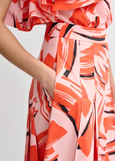 Essentiel Antwerp Jaelyn Midi-Skirt - Light Pink/Orange