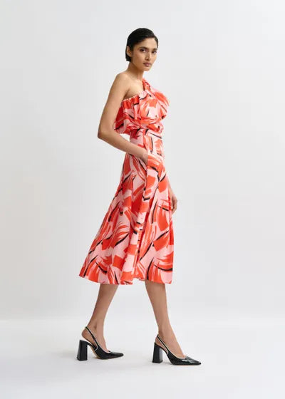 Essentiel Antwerp Jaelyn Midi-Skirt - Light Pink/Orange