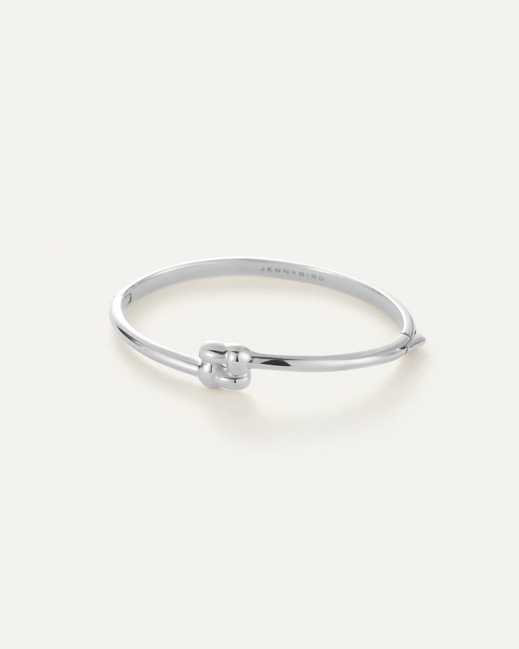 Jenny Bird Slim Woven Square Bangle - Silver