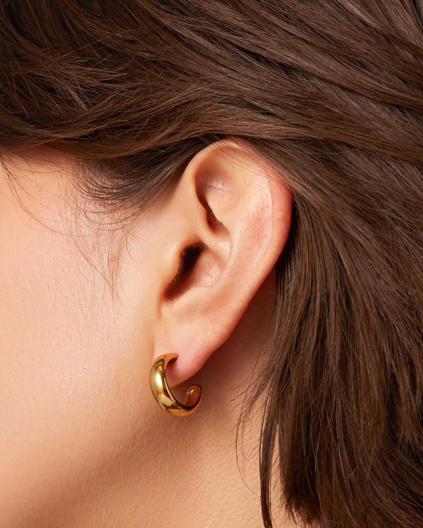 Jenny Bird Staple Hoop Earings Small - Gold