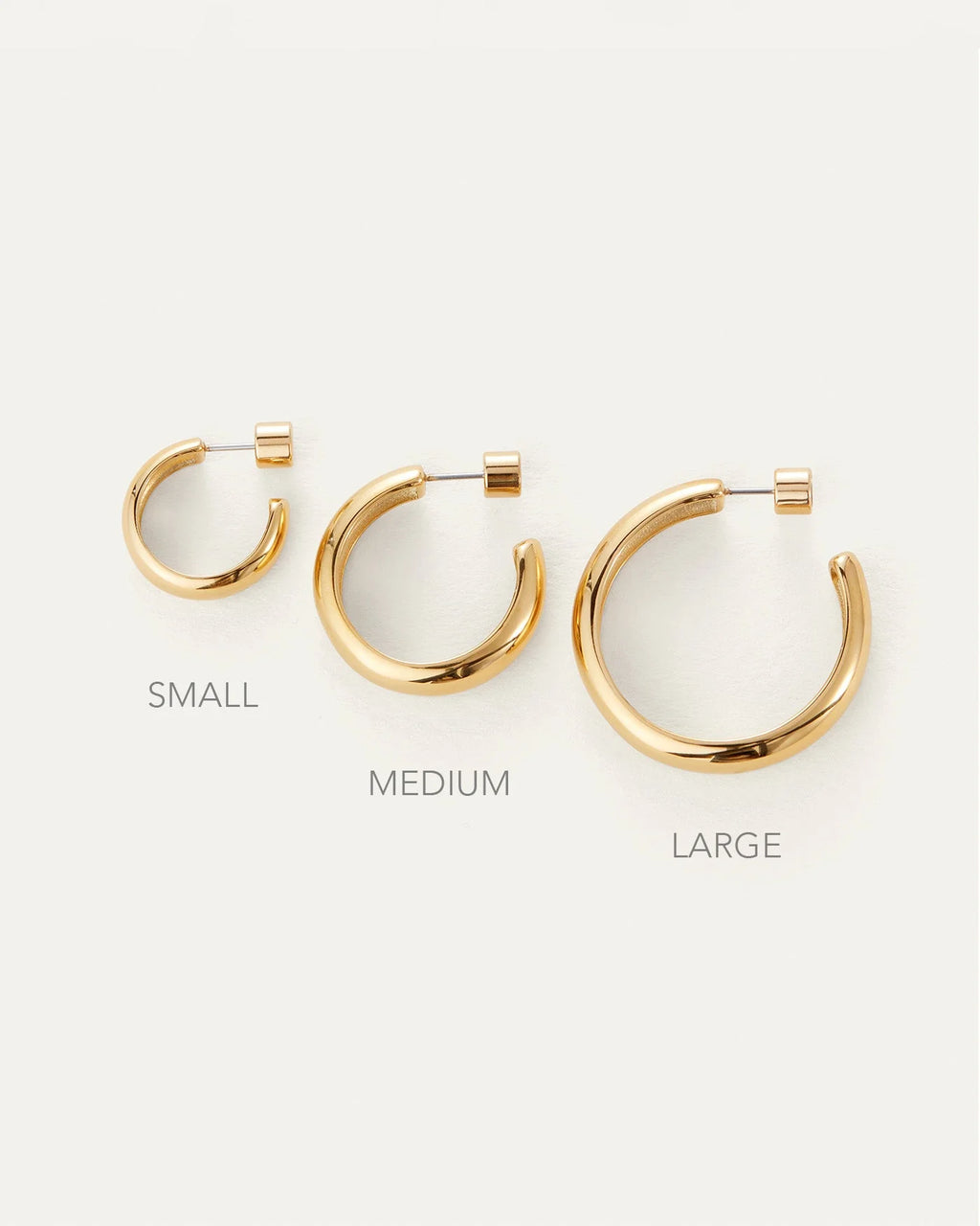 Jenny Bird Staple Hoop Earrings - Large - Gold