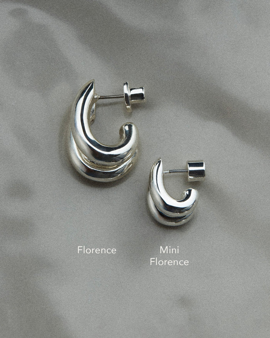 Jenny Bird Florence Mini Double Huggie Hoops - Silver