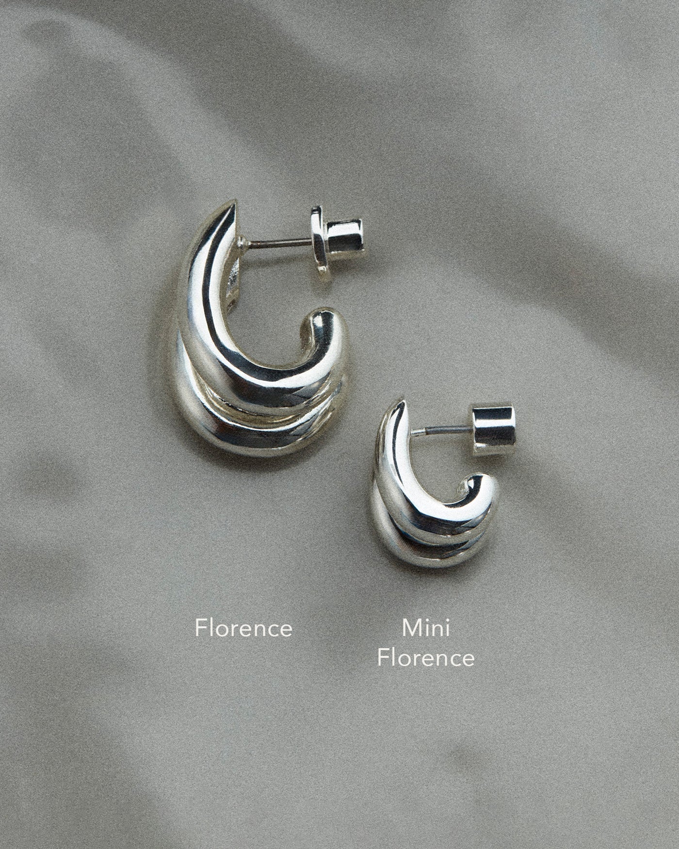 Jenny Bird Florence Mini Double Huggie Hoops - Silver