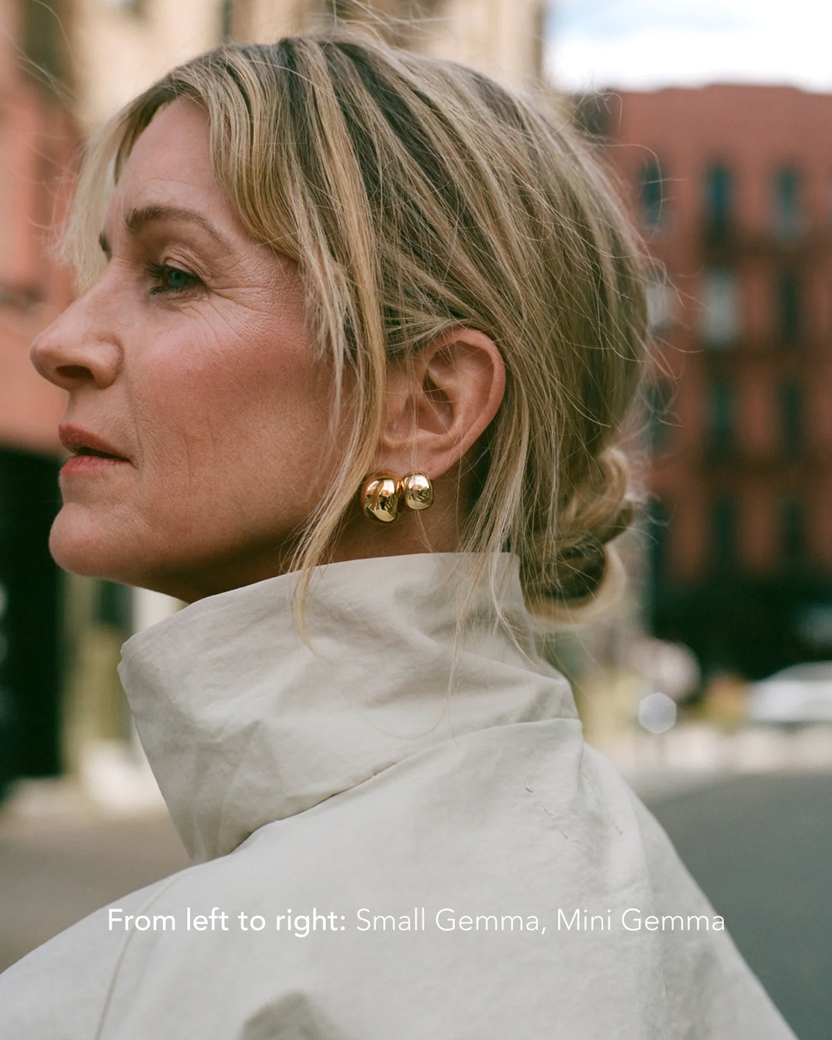 Jenny Bird Mini Gemma Hoops - Gold