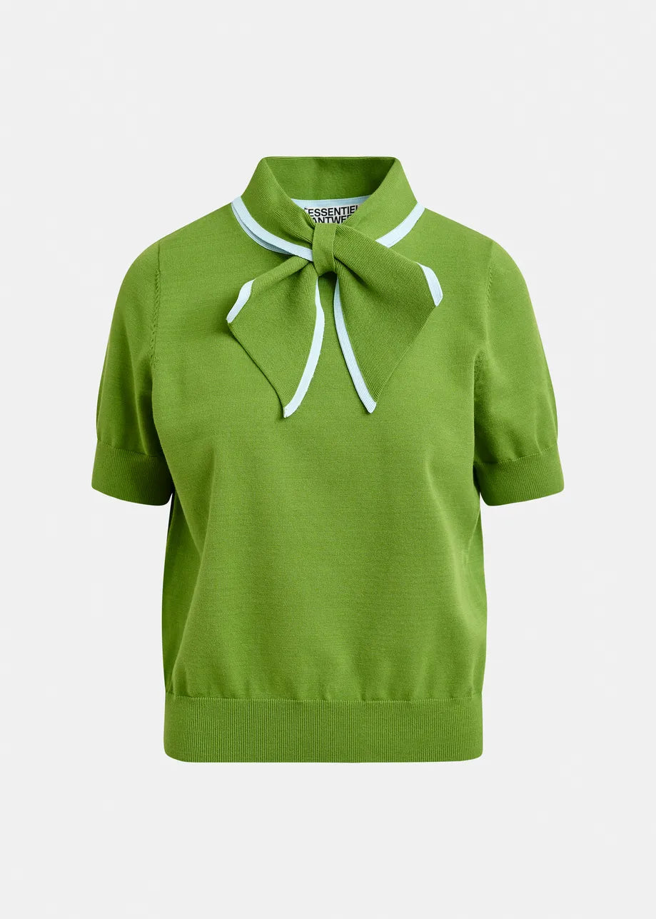 Essentiel Antwerp Jonda Contrast Polo - Green/Light blue