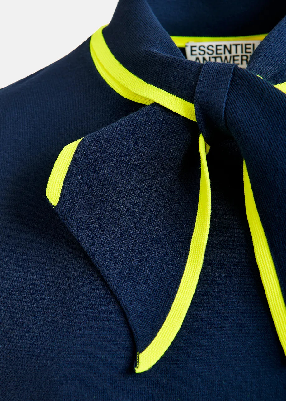 Essentiel Antwerp Jonda Contrast Polo - Bright yellow/Navy