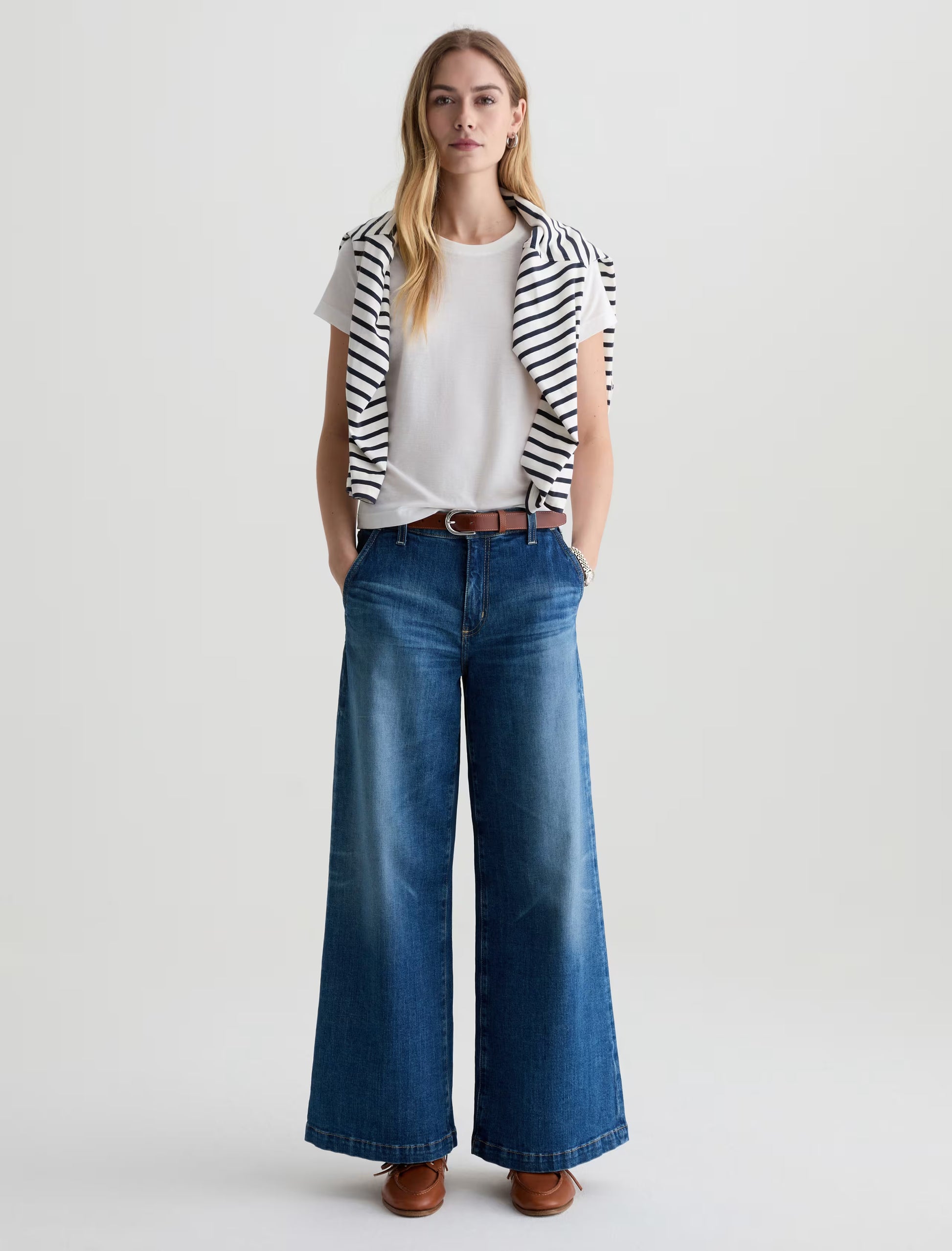 AG Stella Ankle Jean Low Slung Palazzo -Owens Valley