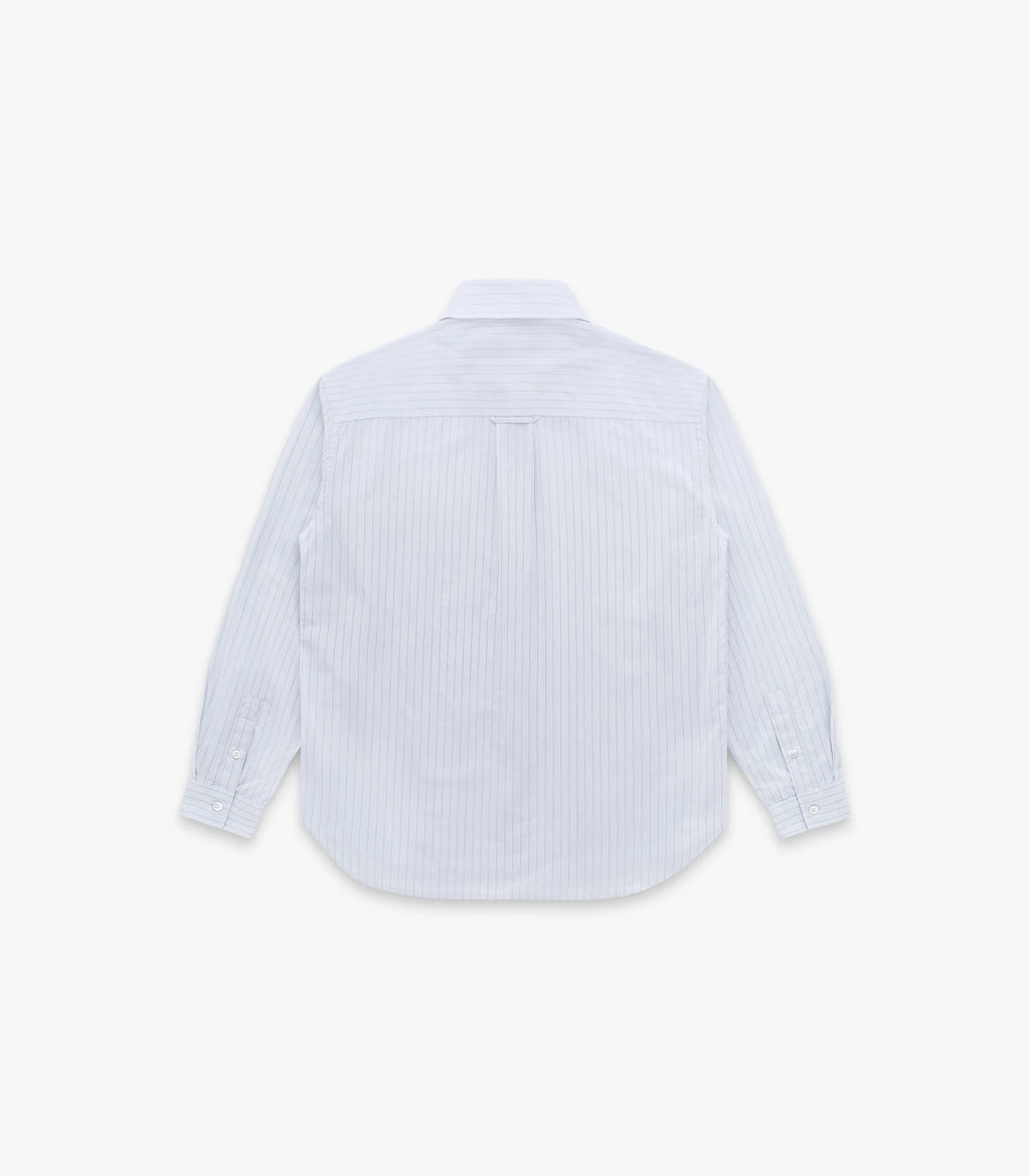 Knickerbocker Jones Cotton & Silk Shirt - Light Blue Stripe
