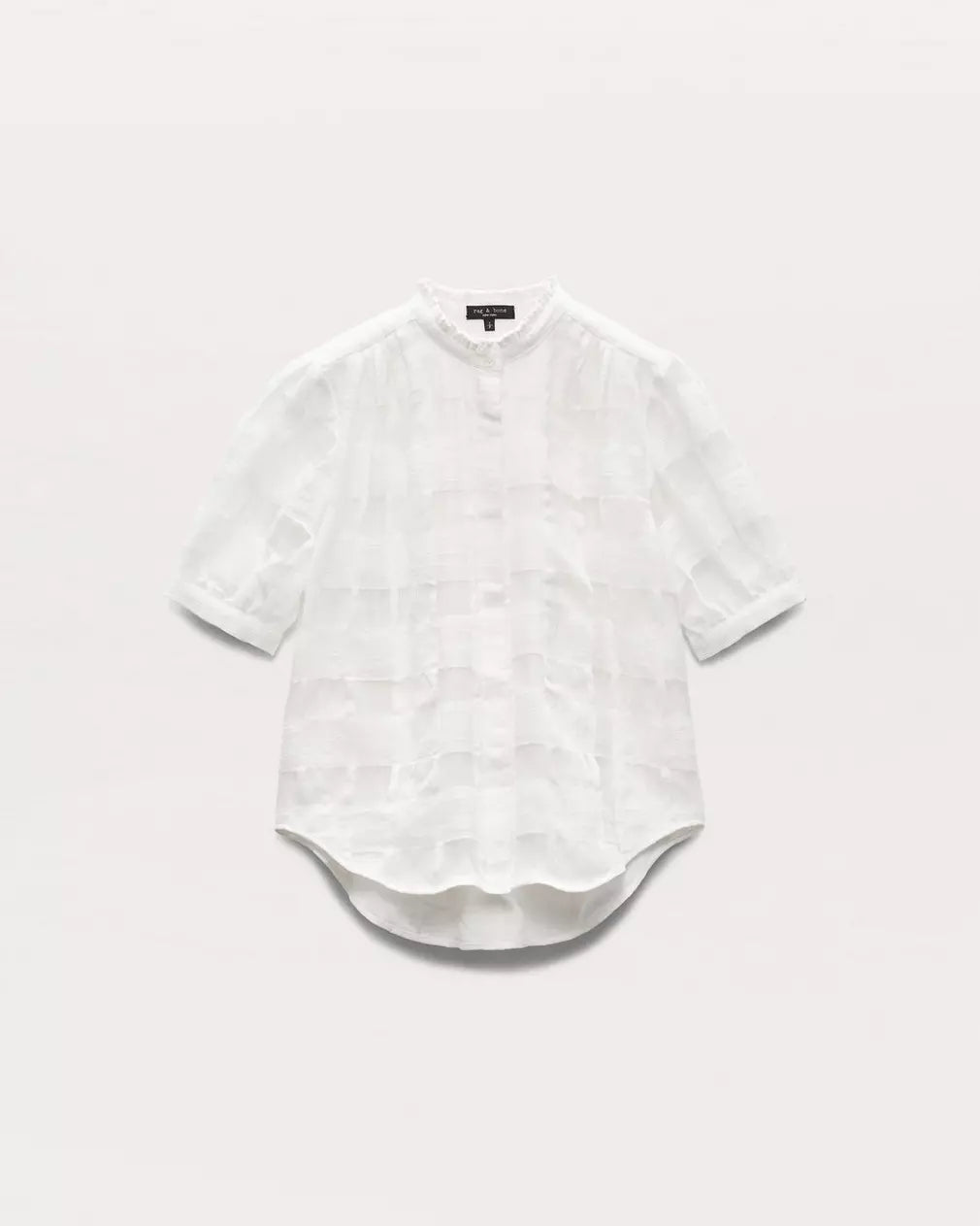 Rag & Bone Jordan Plaid Cotton-Blend Shirt - White