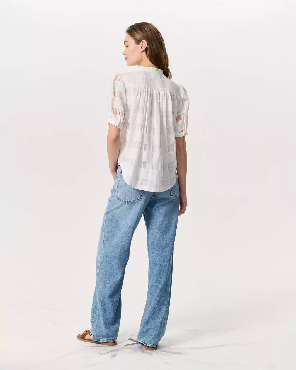 Rag & Bone Jordan Plaid Cotton-Blend Shirt - White