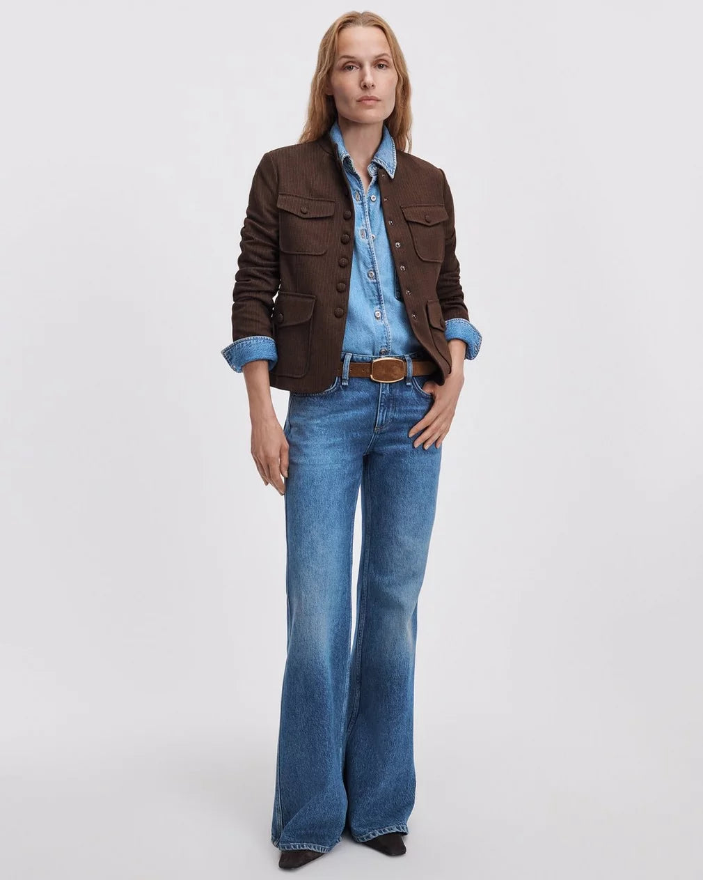 Rag and Bone Josie Low Rise Relaxed Flare - Flora