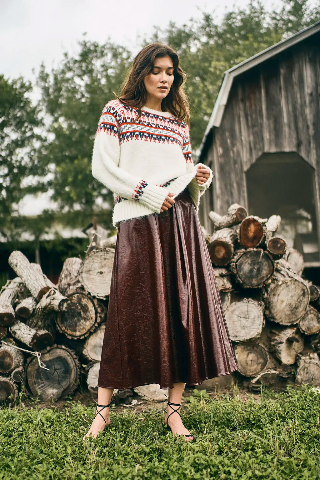 Hunter Bell Atlyn Skirt - Oxblood