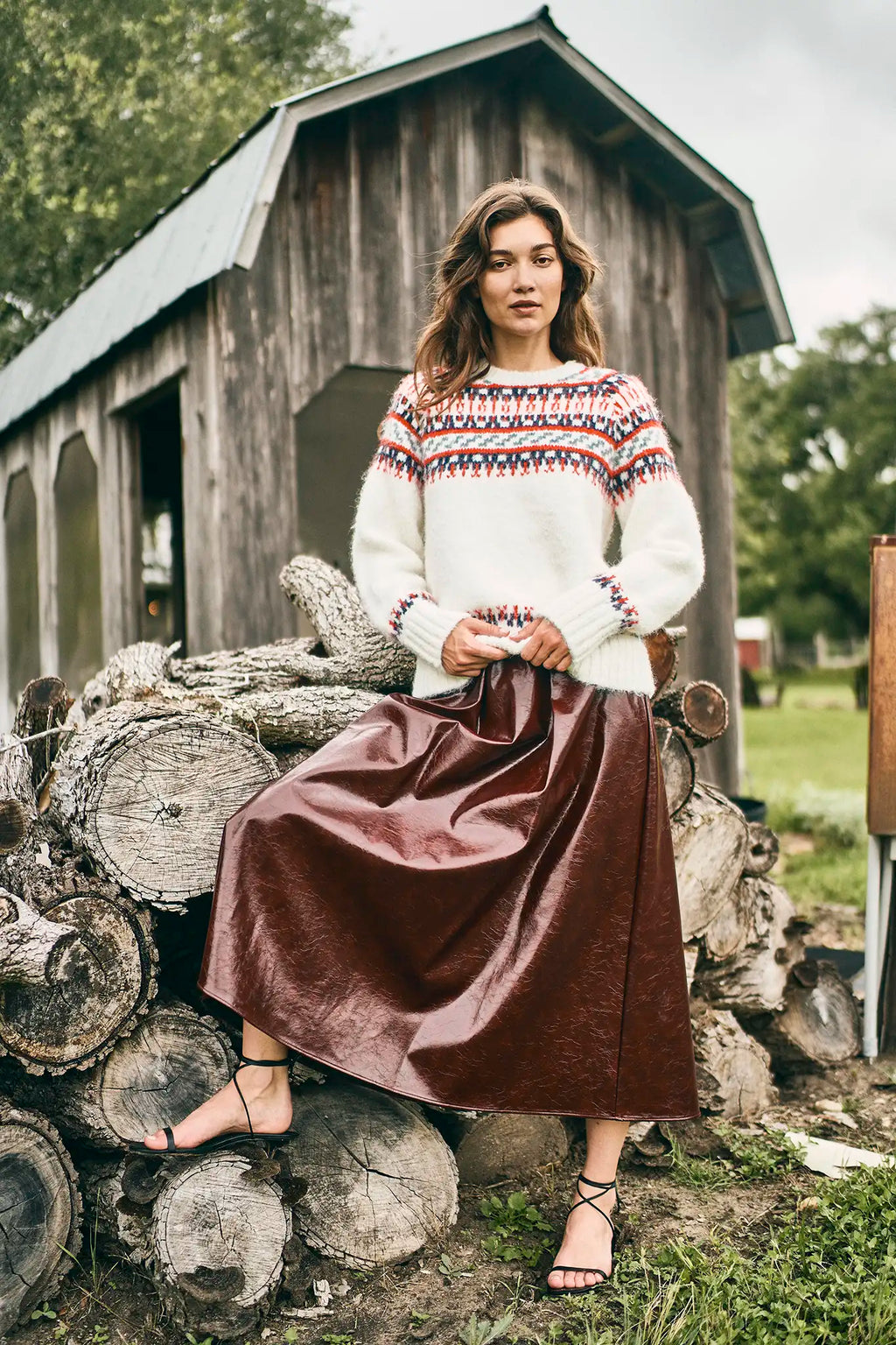 Hunter Bell Atlyn Skirt - Oxblood