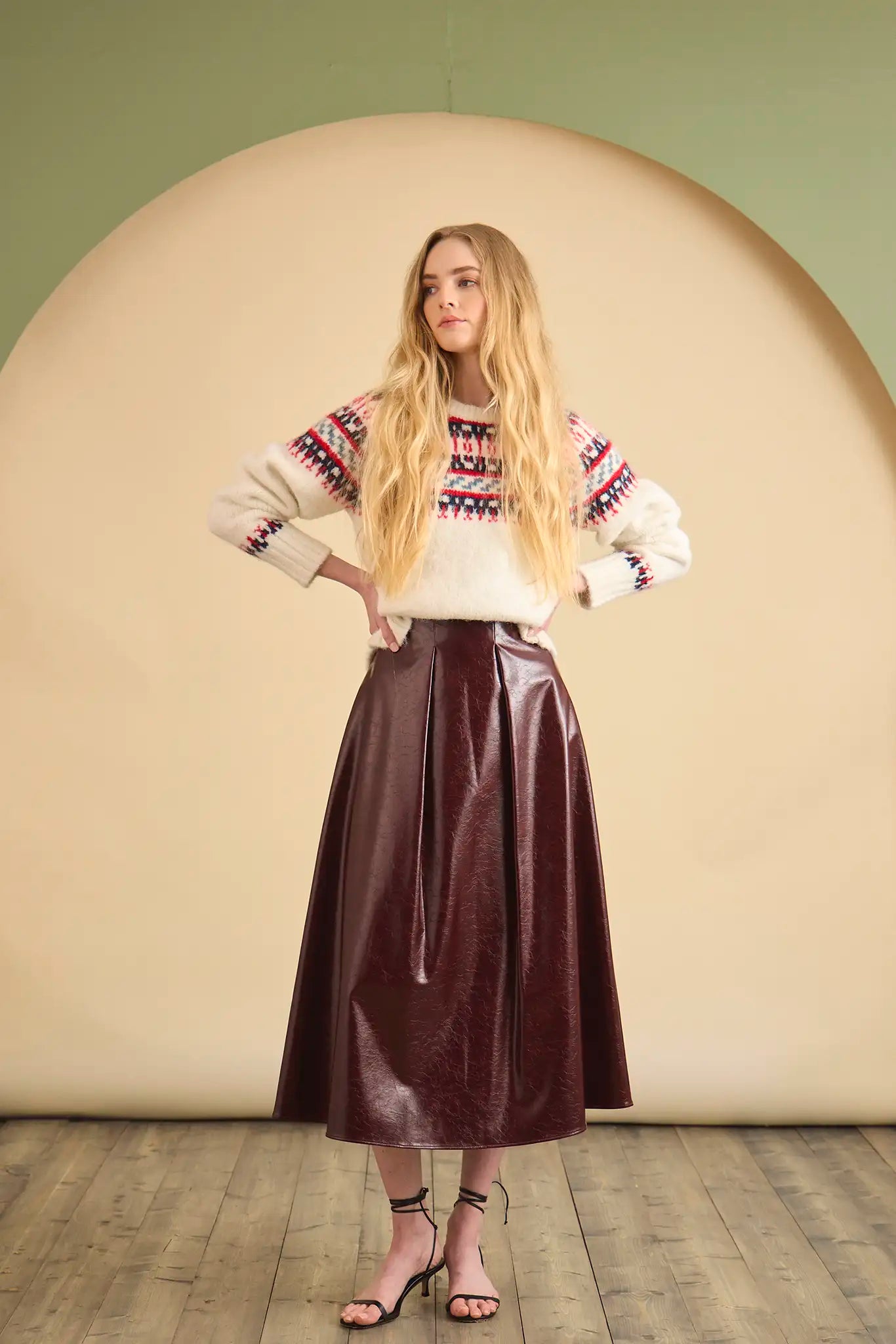 Hunter Bell Atlyn Skirt - Oxblood
